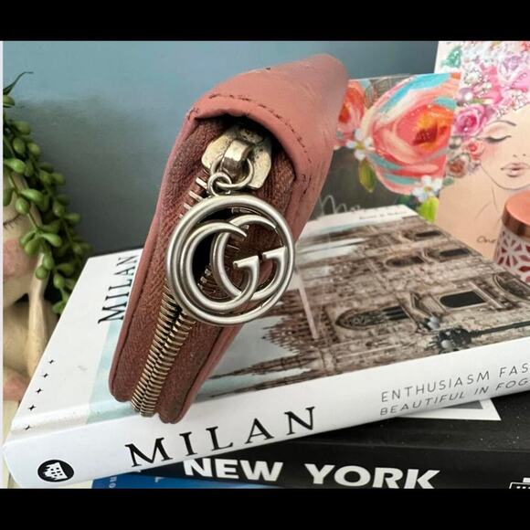 Gucci GG Guccissima Pink Leather Long Zip-a-round Wallet with GG Charm (GGXX036) - Picture 8 of 11